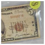 1929 $5 Milwaukee, WI, National Note