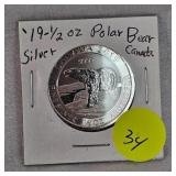 2019 1/2oz Canadian Silver Polar Bear