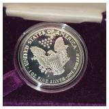 1987-S INC Silver Eagle 1oz in case with COA
