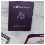 1987-S INC Silver Eagle 1oz in case with COA