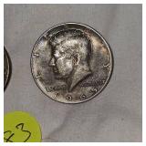 1965,1968 40% Silver Kennedy 50c