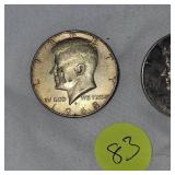1965,1968 40% Silver Kennedy 50c
