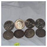 8-1776-1976 Ike bicentennial Silver Dollars