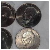 8-1776-1976 Ike bicentennial Silver Dollars