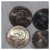 8-1776-1976 Ike bicentennial Silver Dollars
