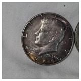 1967,1969 405 Silver Kennedy 50c