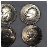 6-1776-1976 Ike Bicentennial Silver Dollars
