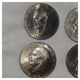 6-1776-1976 Ike Bicentennial Silver Dollars