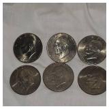 6-1776-1976 Ike Bicentennial Silver Dollars