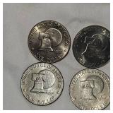 6-1776-1976 Ike Bicentennial Silver Dollars