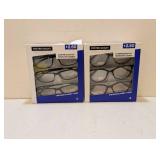 2 FOSTER GRANT DESIGN OPTICS +2.50 READING GLASSES