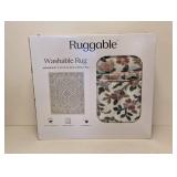 NEW RUGGABLE MACHINE WASHABLE AREA RUG & NONSLIP PAD