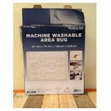 NEW WYATT & ASH MACHINE WASHABLE AREA RUG -ZINNIA (5’ 3” x 7’ 5”)