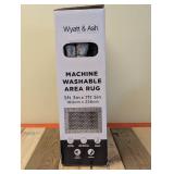 NEW WYATT & ASH MACHINE WASHABLE AREA RUG -BEATRICE (5’ 3” x 7’ 5”)