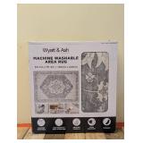NEW WYATT & ASH MACHINE WASHABLE AREA RUG -DARYA (5’ 3” x 7’ 5”)