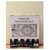NEW WYATT & ASH MACHINE WASHABLE AREA RUG -DARYA (5’ 3” x 7’ 5”)