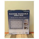 NEW WYATT & ASH MACHINE WASHABLE AREA RUG -ESTELLA (5’ 3” x 7’ 5”)