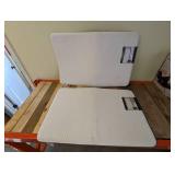 (2) COTTON MEMORY FOAM BATH MATS WHITE