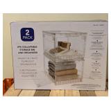2PK. COLLAPSIBLE STORAGE BIN AND ORGANIZER