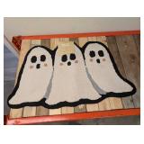 HAND HOOKED ACCENT RUG GHOST HALLOWEEN THEME