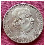 (2) Vintage Partial Silver Mexican Pesos