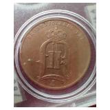 (5) 1800s Sweden Coins