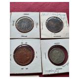 (10) Vintage Foreign Coins in Flips