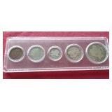 Compiled 1901 U.S. Coin Set