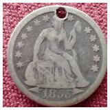 1855 Liberty Seated Dime