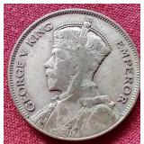 1933 New Zealand Silver Half Crown