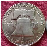 (4) Franklin Half Dollars - 1960, 1960-D, 1961, 1961-D