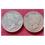 (2) Peace Dollars - 1922 & 1923