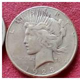 (2) Peace Dollars - 1922 & 1923