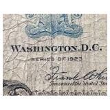 1923 Silver Certificate $1 "Horse Blanket" Note