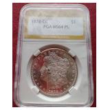 Stunning 1878-CC Morgan Dollar - GMA MS64 PL