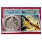 Awesome 1oz Silver Medallion With Placer Gold