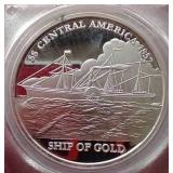 Awesome 1oz Silver Medallion With Placer Gold