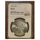 Stunning 1927-S Peace Dollar - NGC MS65 - WOW!