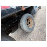 2007 White Chevy 3500 Diesel truck, flatbed with side rails, rack extending over the cab