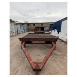 Heavy-duty Industrial or Farm flatbed Trailer. Steel grating platform 95” w x 120” d