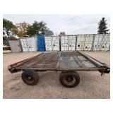 Heavy-duty Industrial or Farm flatbed Trailer. Steel grating platform 95” w x 120” d
