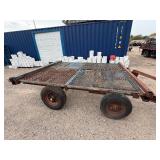 Heavy-duty Industrial or Farm flatbed Trailer. Steel grating platform 95” w x 120” d