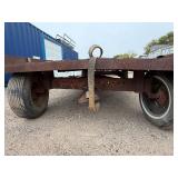 Heavy-duty Industrial flatbed Trailer: Steel deck with side edges for load containment