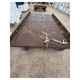Heavy-duty Industrial flatbed Trailer: Steel deck with side edges for load containment