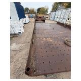 Heavy-duty Industrial flatbed Trailer: Steel deck with side edges for load containment