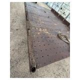 Heavy-duty Industrial flatbed Trailer: Steel deck with side edges for load containment