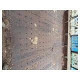 Heavy-duty Industrial flatbed Trailer: Steel deck with side edges for load containment