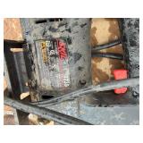 Pallet of corded tools: circular saws, cutoff saws, jigsaws, angle sander, pulleys