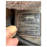 Pallet of corded tools: circular saws, cutoff saws, jigsaws, angle sander, pulleys