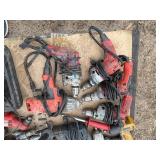 Pallet of corded power tools Dewalt, Milwaukee, Aircat, Ingersol-Rand, Gison Pneumatic, Skil and more